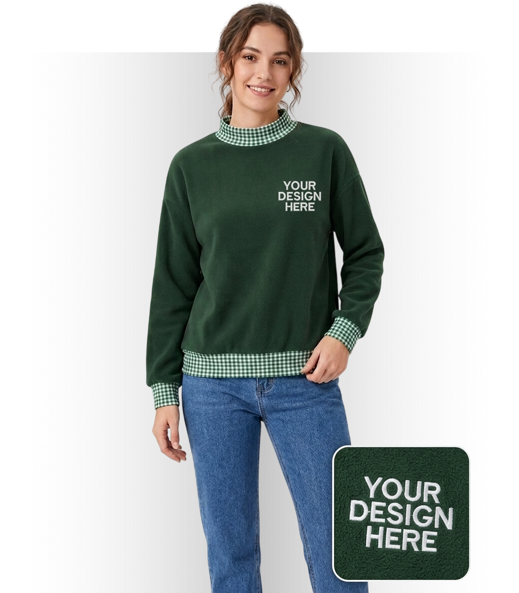 Sweatshirt Gingham (VN) - Sweatshirt Embroidery (EMB)