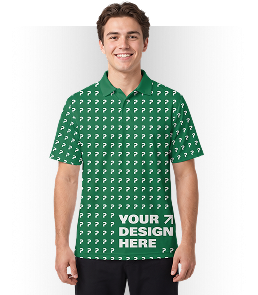 All-Over Print Polo Collar Soccer Jersey (VN)