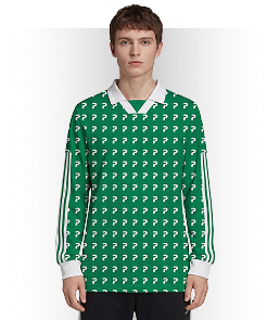 All-Over Print Long-Sleeve Polo Collar Football Jersey (VN)