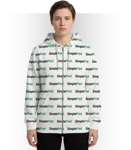 AOP Fleece Zip Hoodie (CN)