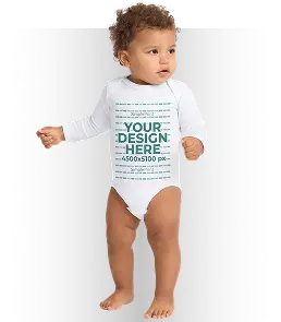 Rabbit Skins 4411 (US) - Infant Long Sleeve Baby Rib Bodysuit (DTF)